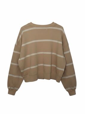 Lululemon Women's Beige Striped Pullover Sweatshirt